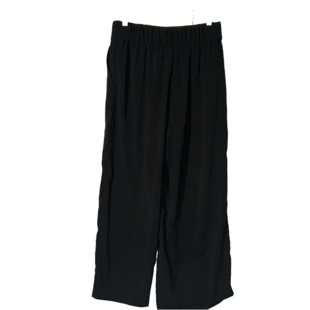 Zara TRF Pleated Wide-Leg Pants Black Size Small - Picture 2 of 9